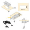 Multiconnettore Atom 26, 225x111mm, 2 prese Schuko, 1 USB Tipo A, 1 USB Tipo C, 1 RJ45, 1 HDMI, Zama-Acciaio-Plastica, Bia