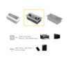 Multiconnettore Atom 26, 225x111mm, 2 prese Schuko, 1 USB Tipo A, 1 USB Tipo C, 1 RJ45, 1 HDMI, Zama-Acciaio-Plastica, Bia