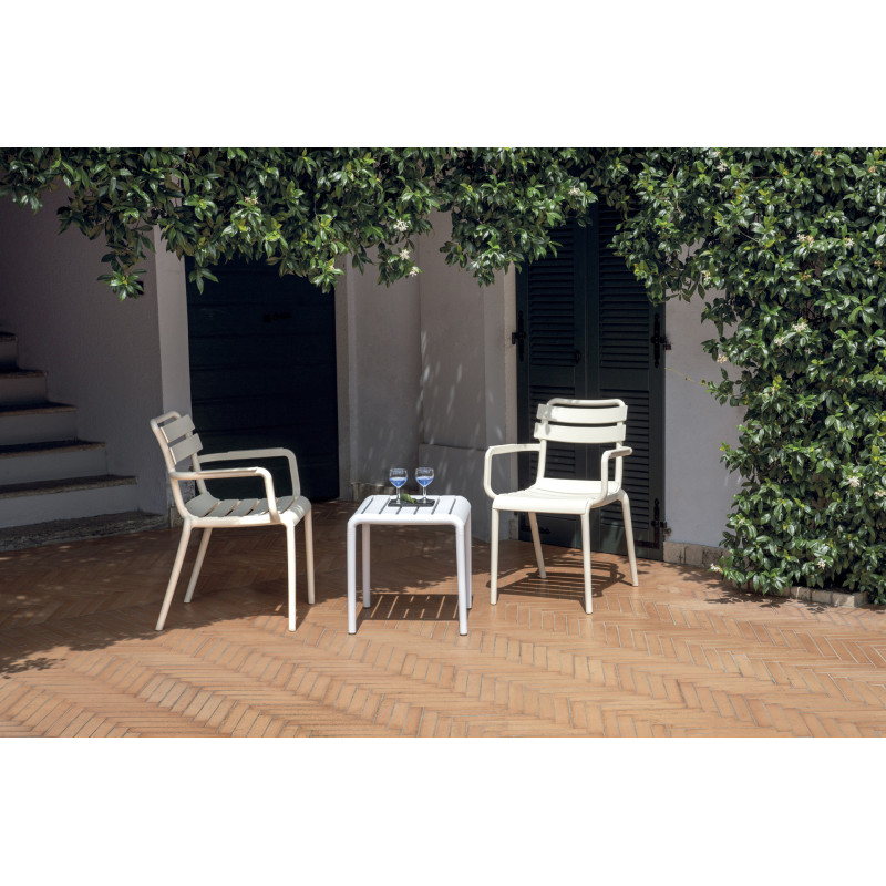 Tavolino 45x45 Polipropilene Bianco Moia