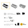 Multiconnettore Atom 26, 225x111mm, 2 prese Schuko, 1 USB Tipo A, 1 USB Tipo C, 1 RJ45, 1 HDMI, Zama-Acciaio-Plastica, Ner