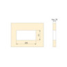 Multiconnettore Atom 26, 225x111mm, 2 prese Schuko, 1 USB Tipo A, 1 USB Tipo C, 1 RJ45, 1 HDMI, Zama-Acciaio-Plastica, Bia