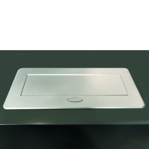 Zoom Multiconnettore con coperchio scorrevole Vertikal Flat 60, diametro 60 mm, 1 presa Schuko, 1 USB Tipo A, 1 USB Tipo C, Acc