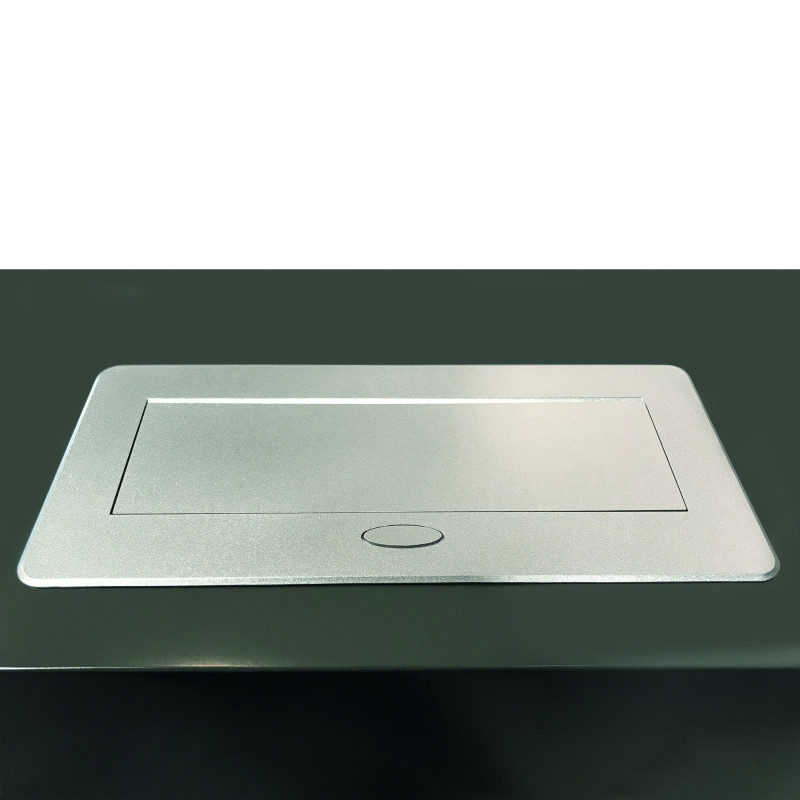 Multiconnettore con coperchio scorrevole Vertikal Flat 60, diametro 60 mm, 1 presa Schuko, 1 USB Tipo A, 1 USB Tipo C, Acc