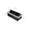 Multiconnettore Atom 26, 225x111mm, 2 prese Schuko, 1 USB Tipo A, 1 USB Tipo C, 1 RJ45, 1 HDMI, Zama-Acciaio-Plastica, Ner