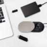 Caricabatterie wireless Airtop 2, con USB A, D.60mm, 5V DC / 2.1A (USB-10W/Qi-10W), Tecnoplastica, Nero