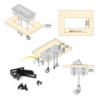 Multiconnettore con coperchio scorrevole Vertikal Flat 60, diametro 60 mm, 1 presa Schuko, 1 USB Tipo A, 1 USB Tipo C, Acc