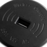 Caricabatterie wireless nascosto Airtop 2, D.60mm, 5V DC 2A (Qi-10W), Tecnoplastica, Nero