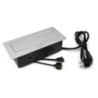 Multiconnettore con coperchio scorrevole Vertikal Flat 60, diametro 60 mm, 1 presa Schuko, 1 USB Tipo A, 1 USB Tipo C, Acc