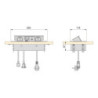 Multiconnettore con coperchio scorrevole Vertikal Flat 60, diametro 60 mm, 1 presa Schuko, 1 USB Tipo A, 1 USB Tipo C, Acc