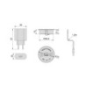 Caricabatterie wireless nascosto Airtop 2, D.60mm, 5V DC 2A (Qi-10W), Tecnoplastica, Nero