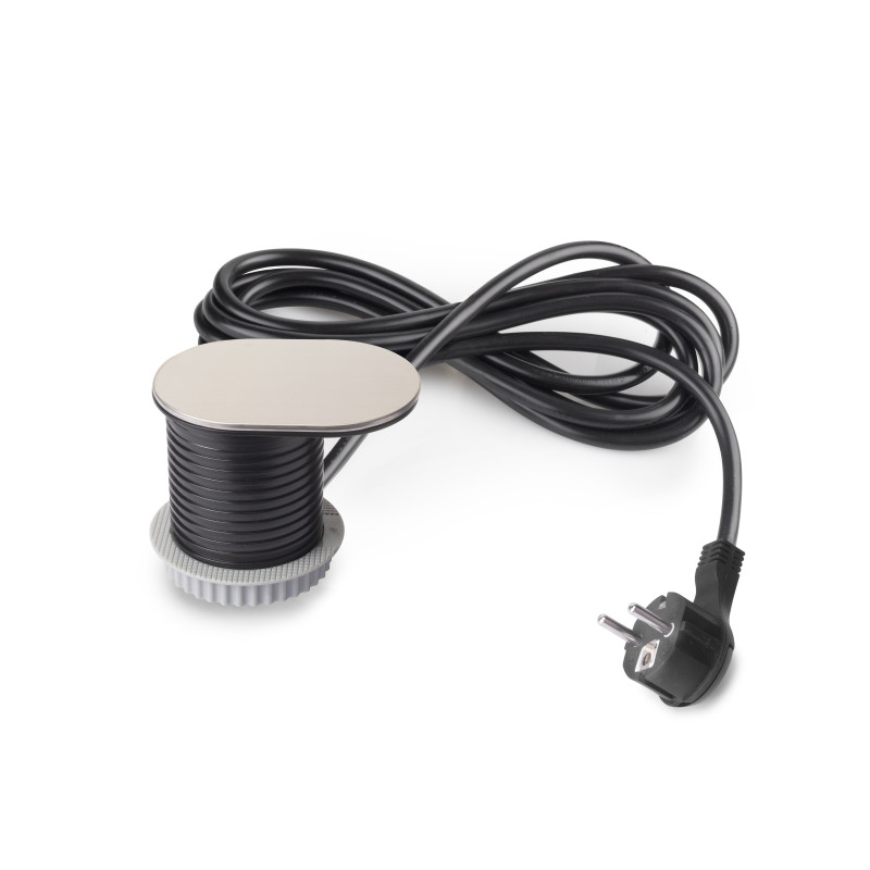 Caricabatterie wireless Airtop 2, con USB A, D.60mm, 5V DC / 2.1A (USB-10W/Qi-10W), Tecnoplastica, Nero