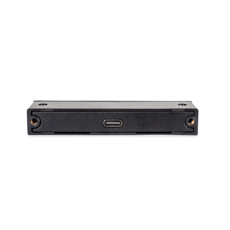 Multiconnettore estraibile Vertikal Push 60, diametro 60 mm, 3 prese Schuko, 1 USB tipo A, 1 USB tipo C, Acciaio e Tecnopl