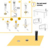 Lotto di 10 interruttori da incasso D21x21, Tecnoplastica, Bianco