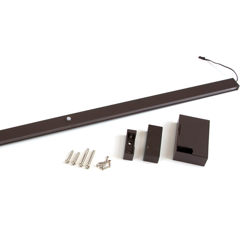 Barra Appendiabiti per armadi con luce LED Castor, batteria estraibile e sensore di movimento, L708 mm, Tecnoplastica e al