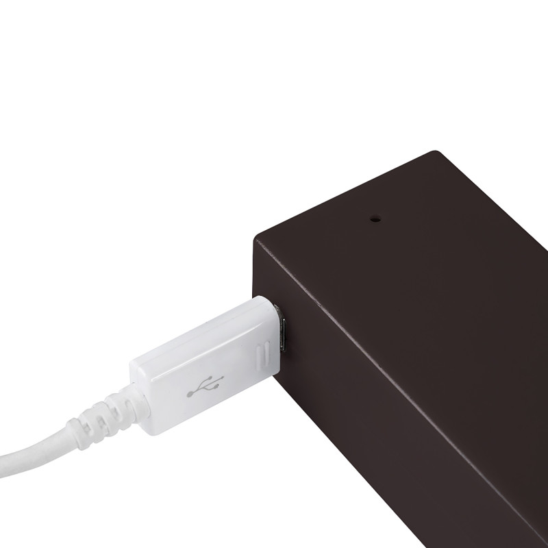 Barra Appendiabiti per armadi con luce LED Castor, batteria estraibile e sensore di movimento, L708 mm, Tecnoplastica e al