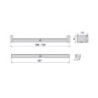 Barra Appendiabiti per armadi con luce LED Castor, batteria estraibile e sensore di movimento, L708 mm, Tecnoplastica e Al