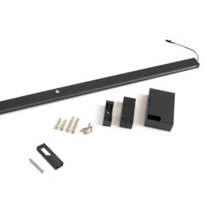 Emuca Specchio da bagno Pegasus con Illuminazione LED frontale, rettangolare 600x700mm, AC 230V 50Hz, 6W, Alluminio e Vetro