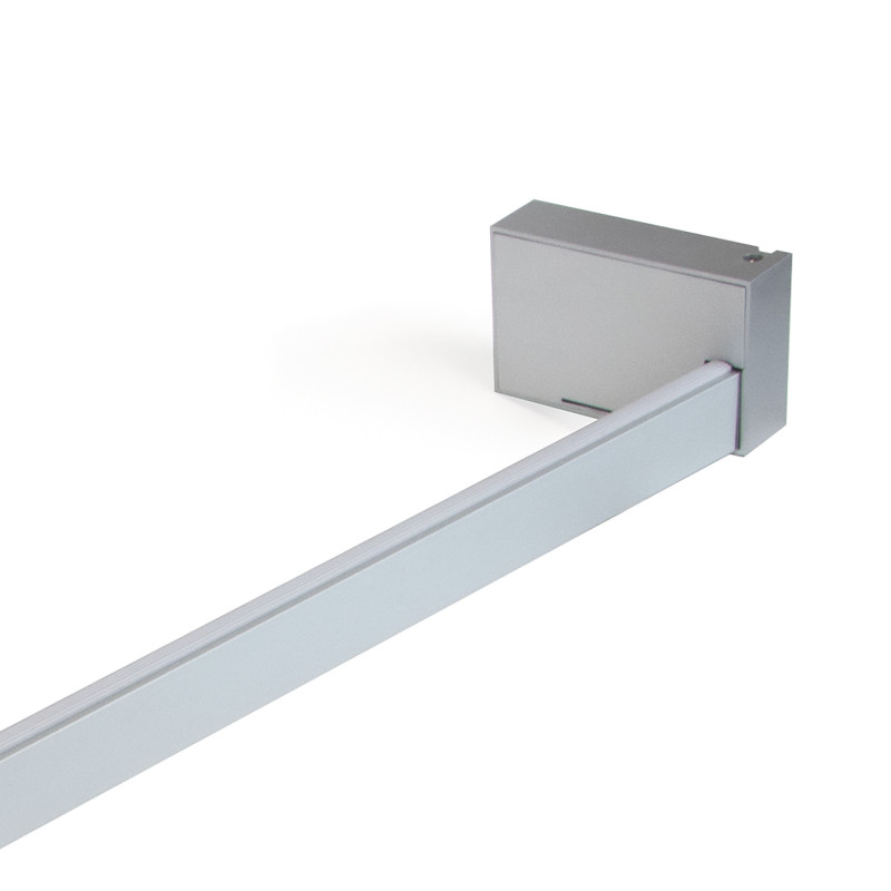 Barra Appendiabiti per armadi con luce LED Castor, batteria estraibile e sensore di movimento, L1.158 mm, Tecnoplastica e