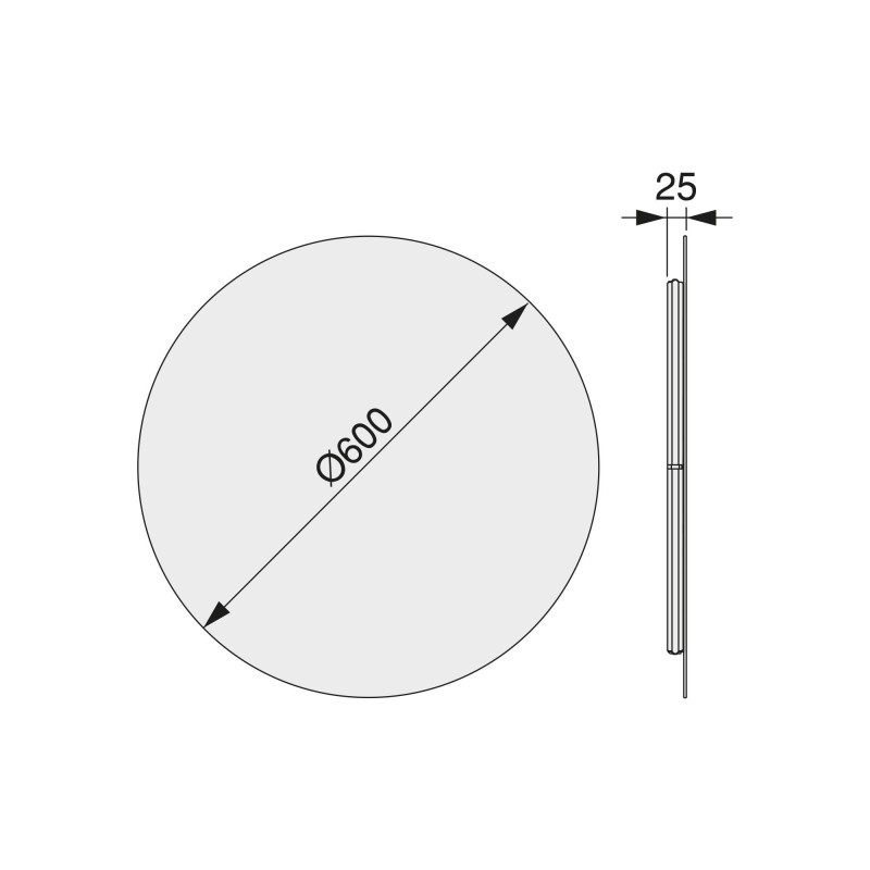 Faretto LED per specchio da bagno Virgo (AC 230V 50Hz), non necessita di convertitore, L300mm, Luce Bianco Freddo 6.000K