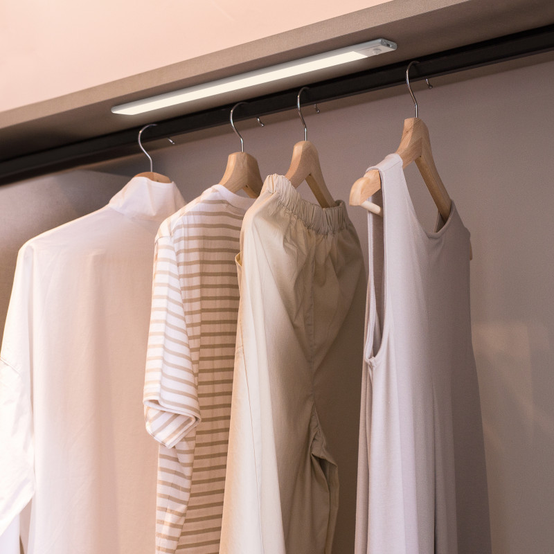 Lampada LED ricaricabile con USB Kaus con sensore di movimento, L400mm, Tecnoplastica e Alluminio, Anodizzato opaco