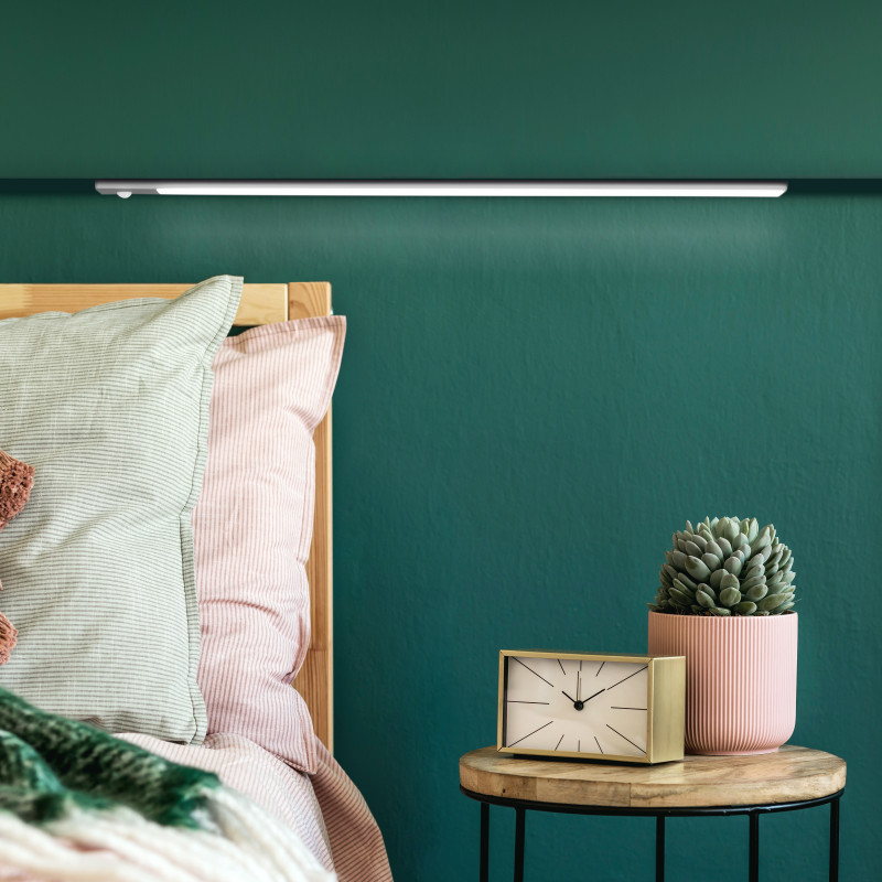 Lampada LED ricaricabile con USB Kaus con sensore di movimento, L600mm, Tecnoplastica e Alluminio, Anodizzato opaco