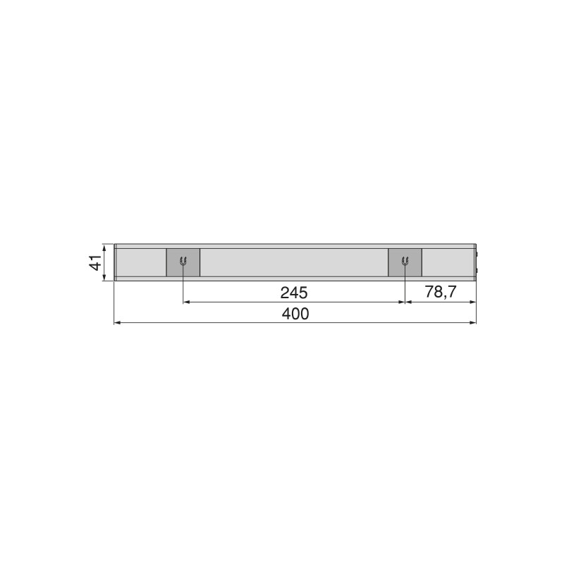 Lampada LED ricaricabile con USB Kaus con sensore di movimento, L600mm, Tecnoplastica e Alluminio, Anodizzato opaco