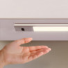 Lampada LED ricaricabile con USB Kaus Black con sensore di movimento, L240mm, Tecnoplastica e Alluminio, Verniciato nero
