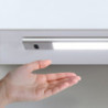 Lampada LED ricaricabile con USB Kaus Black con sensore di movimento, L240mm, Tecnoplastica e Alluminio, Verniciato nero