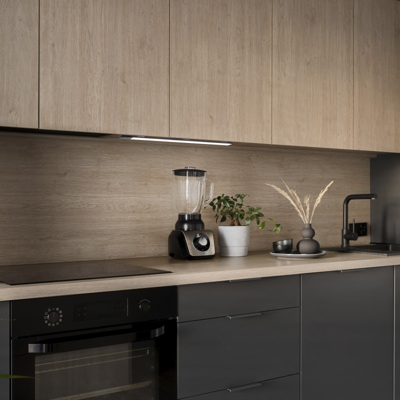 Lampada LED ricaricabile con USB Kaus Black con sensore di prossimità, L400mmPlastica e Alluminio, Verniciato nero