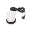 Multiconnettore Vertikal Push diametro 100mm, 3 spine di tipo Schuko, 1 USB tipo A, 1 USB tipo C, Acciaio e Tecnoplastica
