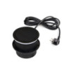 Multiconnettore Vertikal Push diametro 100mm, 3 spine di tipo Schuko, 1 USB tipo A, 1 USB tipo C, Acciaio e Tecnoplastica
