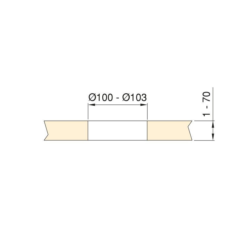 Multiconnettore Vertikal Push diametro 100mm, 3 spine di tipo Schuko, 1 USB tipo A, 1 USB tipo C, Acciaio e Tecnoplastica