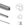 Kit di ferramenta per armadio 2 ante e chiusura ammortizzata Placard 74, Modello Maniglia Sharp, spessore 18 mm, pannelli