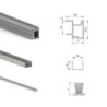 Kit di ferramenta per armadio 2 ante e chiusura ammortizzata Placard 74, Modello Maniglia Sharp, spessore 19 mm, pannelli