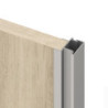 Kit di ferramenta per armadio a 2 porte scorrevoli e chiusura ammortizzata Neco, spessore 16 mm, pannelli non inclusi, Gri