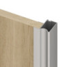 Kit di sistema scorrevole Railway per ante scorrevoli in legno appese e chiusura ammortizzata, 80 kg, Alluminio, Anodizzat