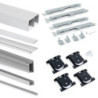 Kit di ferramenta per armadio a 2 ante e chiusura ammortizzata Placard 81, Profilo Deep, spessore 18 mm, pannelli non incl