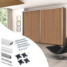 Kit di ferramenta per armadio a 2 ante e chiusura ammortizzata Placard 90, profilo Vall, spessore 19 mm, pannelli non incl
