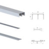 Kit di ferramenta per armadio a 2 ante e chiusura ammortizzata Placard 74, profilo Wave, spessore 16 mm, pannelli non incl