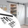Kit di ferramentaper armadio 2 ante scorrevoli e chiusura soft Flow con binari incassati 2,35 m, pannelli non inclusi, Ano