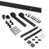 Kit di ferramentaper armadio 2 ante scorrevoli e chiusura soft Flow con binari incassati 2,35 m, pannelli non inclusi, Ano