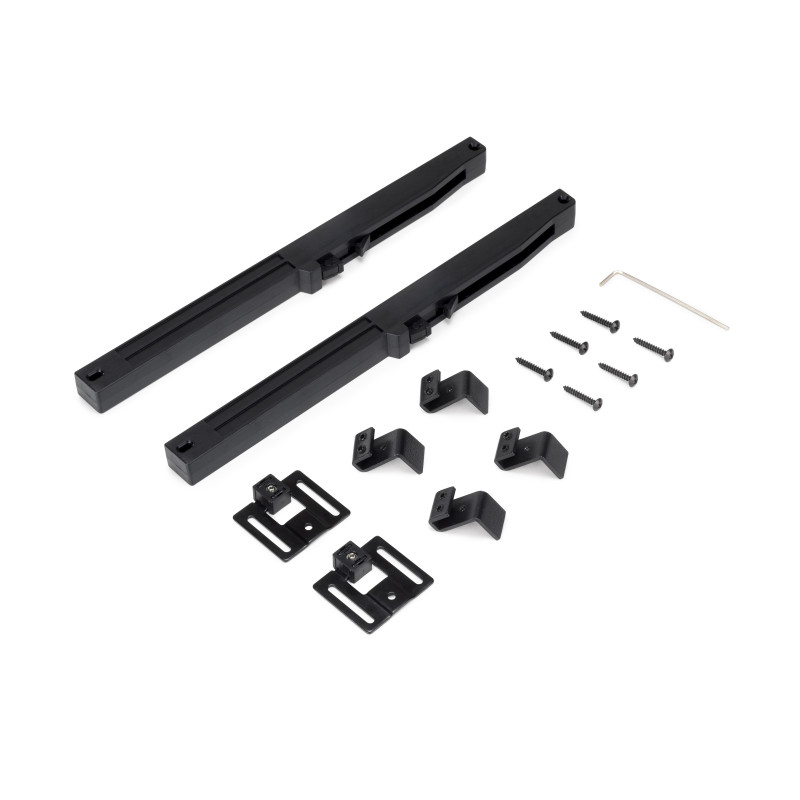 Kit di ferramentaper armadio 2 ante scorrevoli e chiusura soft Flow con binari incassati 2,35 m, pannelli non inclusi, Ano