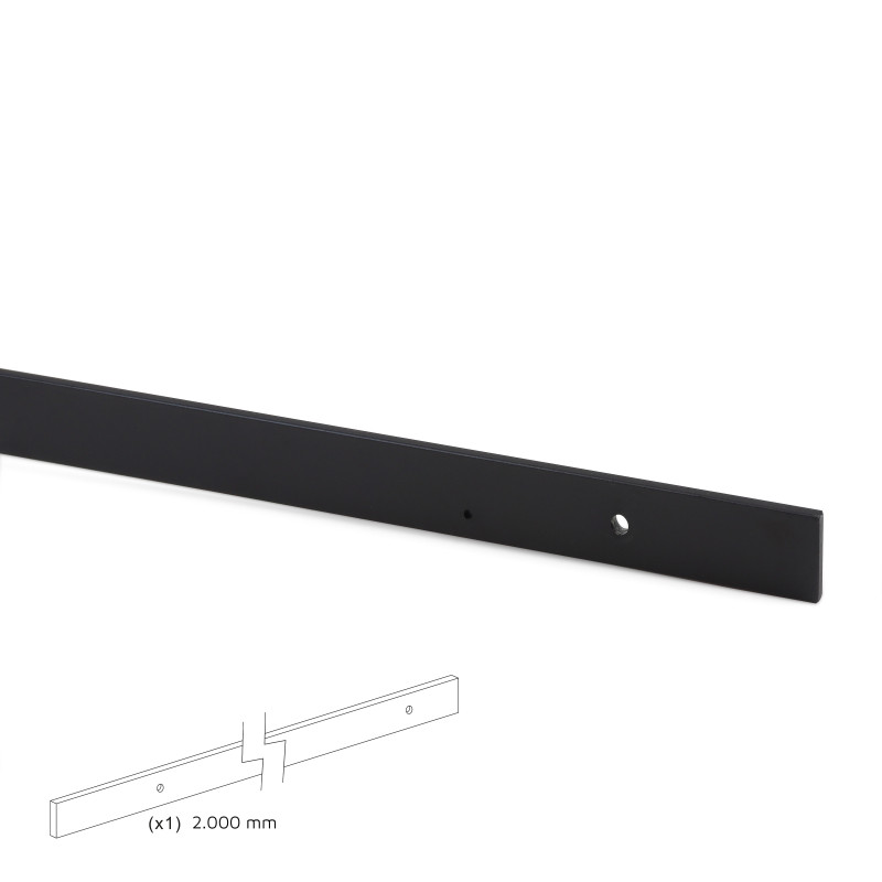 Kit di ferramentaper porta scorrevole appesa in legno Barn, con chiusura soft, pannelli non inclusi, Acciaio e Tecnoplasti