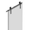 Kit di ferramentaper porta scorrevole appesa in legno Barn, con chiusura soft, pannelli non inclusi, Acciaio e Tecnoplasti