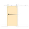 Kit di ferramentaper armadio 2 ante scorrevoli e chiusura soft Flow con binari incassati 2,35 m, pannelli non inclusi, Ano