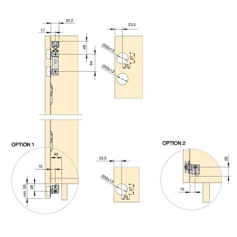 Kit di ferramenta per armadio 2 ante scorrevoli pieghevoli con chiusura soft Twofold, per 4 pannelli non inclusi, Senza gu