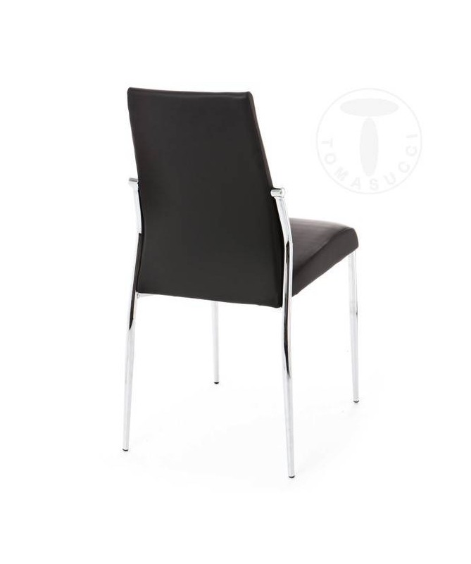 Sedia in pelle ecologica Margo - set da 4 nera