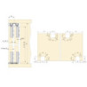 Kit di ferramenta per armadio 2 con porte scorrevoli e chiusura soft Flow2 con binari incassati 2,35 m, pannelli non inclu