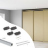 Kit di ferramenta per armadio 2 con porte scorrevoli e chiusura soft Flow2 con binari incassati 2,35 m, pannelli non inclu