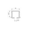 Sistema Flow 2 da superficie in kit per un armadio con 2 ante scorrevoli in legno supportate da chiusura ammortizzata